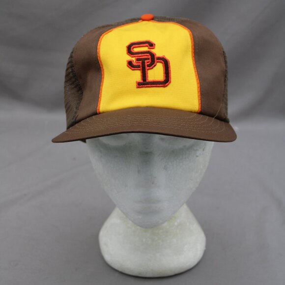 San Diego Padres Hat (VTG) - Taco Bell Trucker with Orange - Adult Snapback - Picture 3 of 8